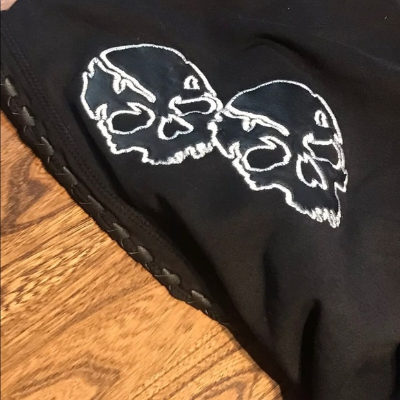 Jaded By Knight Vintage Skulls Leather Lost Angels X Large Hoodie Jacket - Picture 4 of 9